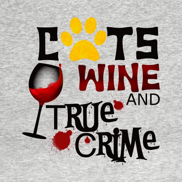 Cats wine and true crime by BlackCatArtBB